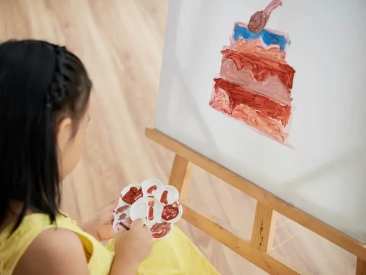 Zelf schilderij maken met tape op canvas met kinderen - mamaliefde.nl