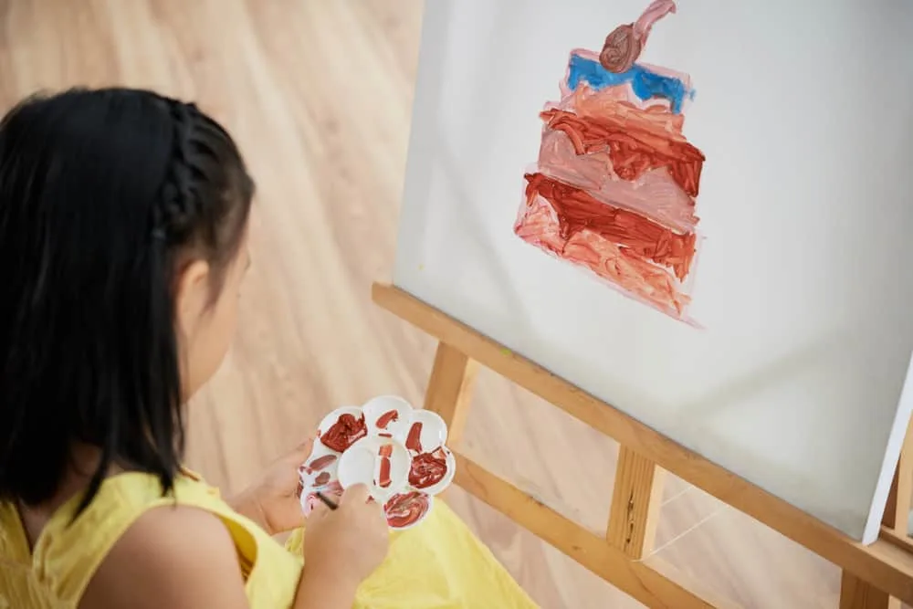 Zelf schilderij maken met tape op canvas met kinderen - mamaliefde.nl