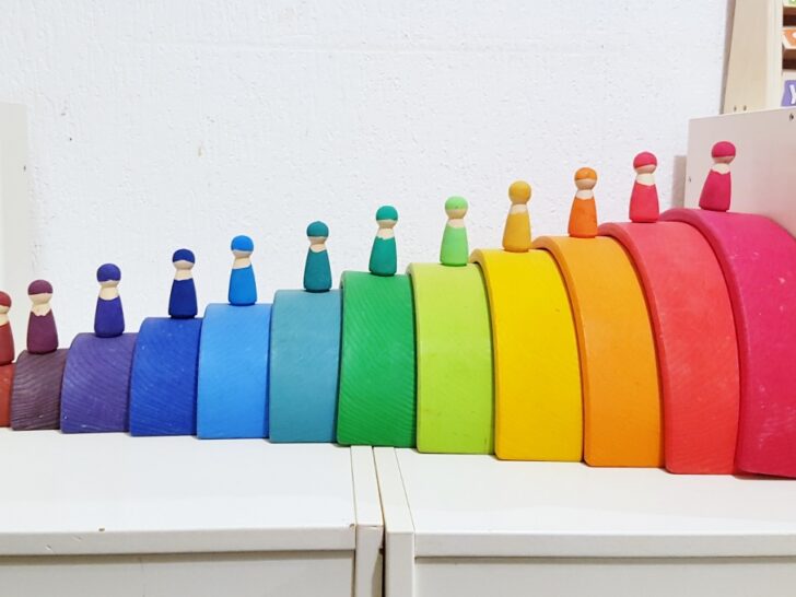 DIY Waldorf peg dolls grimm's regenboogvriendjes zelf maken verven - Mamaliefde.nl