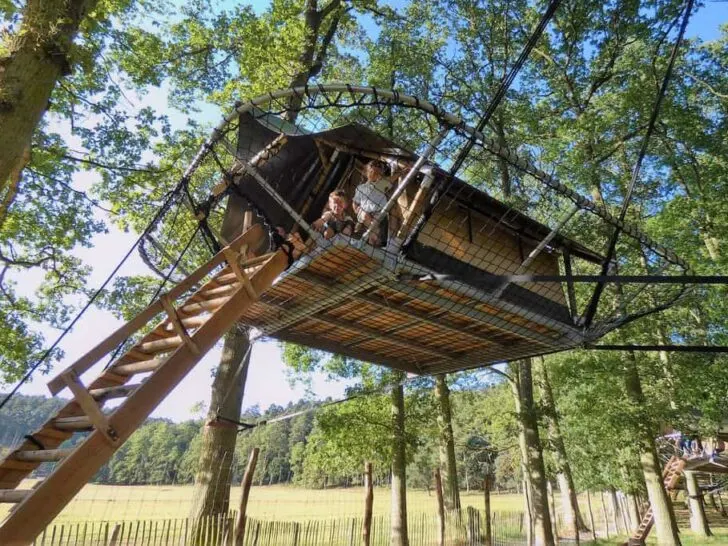 Grotten van Han boomhut; ervaringen overnachting met kinderen in tree tent - Mamaliefde.nl
