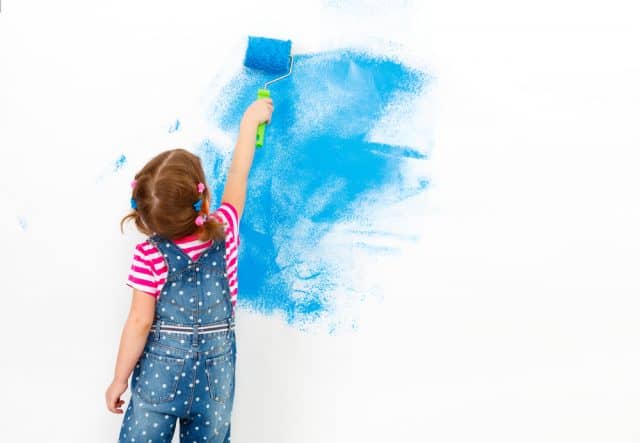 Kinderkamer / babykamer verven en schilderen met muurverf met ideeën -Mamaliefde.nl