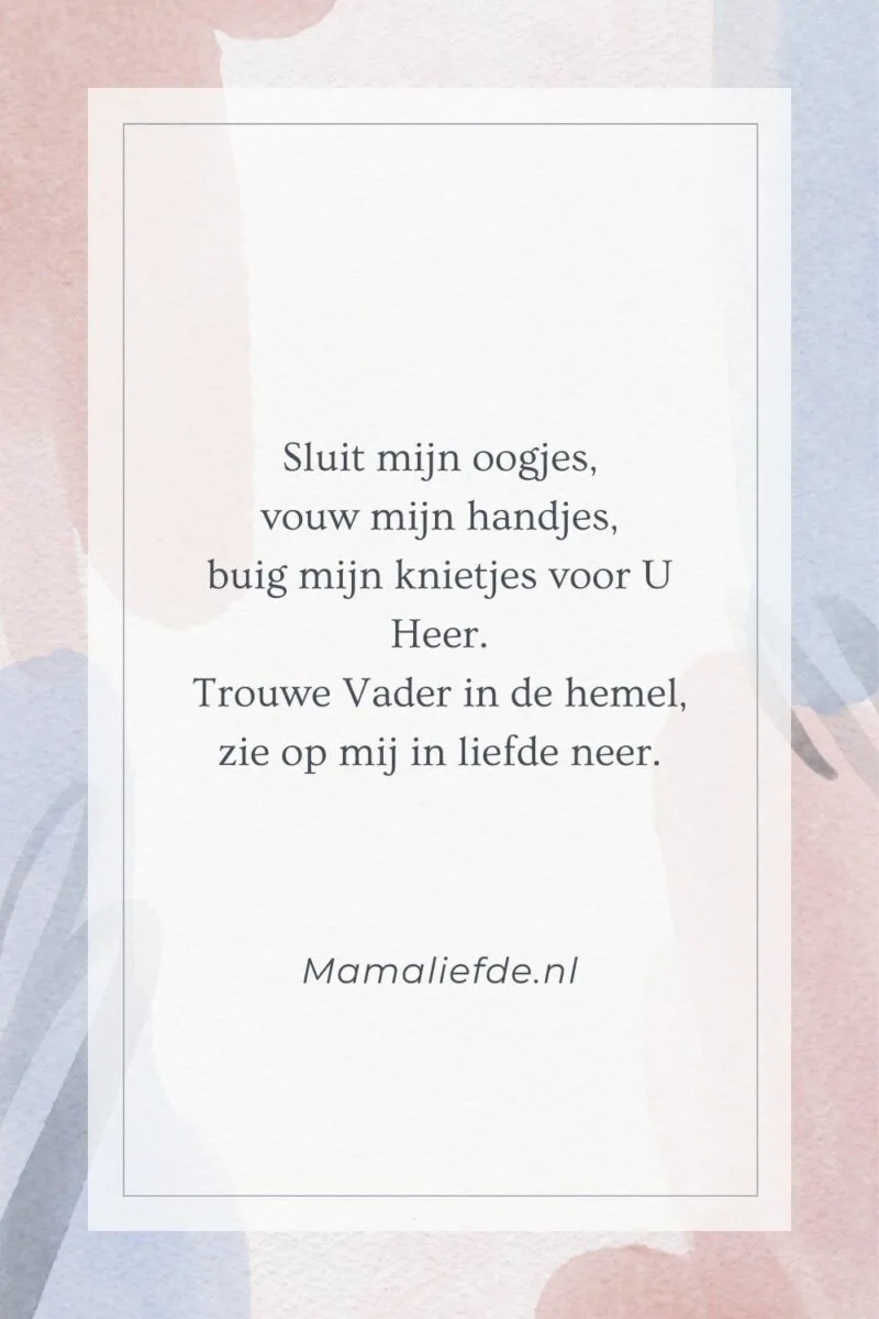 10 Kindergebedjes voor het slapen gaan -Mamaliefde.nl