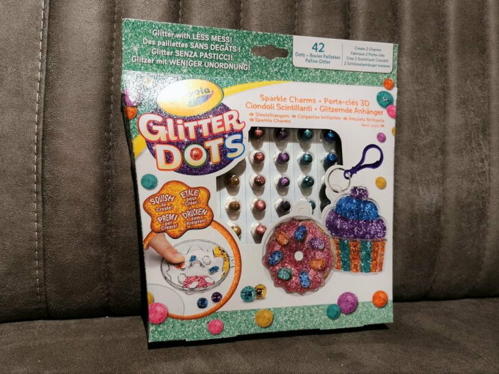 Glitter dots van Crayola review; spelen met glitters zonder rommel?