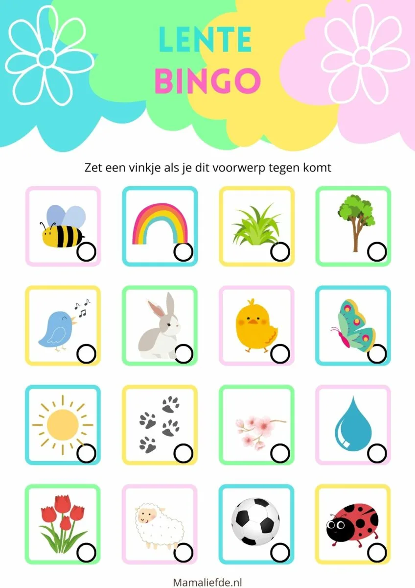 25x Natuur speurtocht met bingo kaarten voor kinderen Met ideeën en voorbeelden in thema van insecten tot bos en kleur.