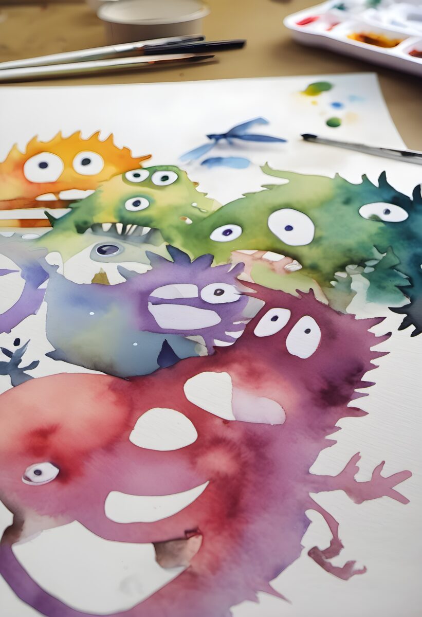Waterverf ideeën kinderen; met makkelijke voorbeelden en aquarel tekeningen