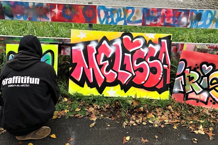Graffiti kinderfeestje - Mamaliefde.nl