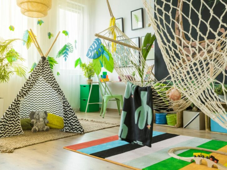 Jungle kamer voor kinderen; 7 ideeën voor accessoires, decoratie en meubels