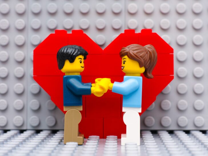 LEGO hart maken voor Valentijnsdag